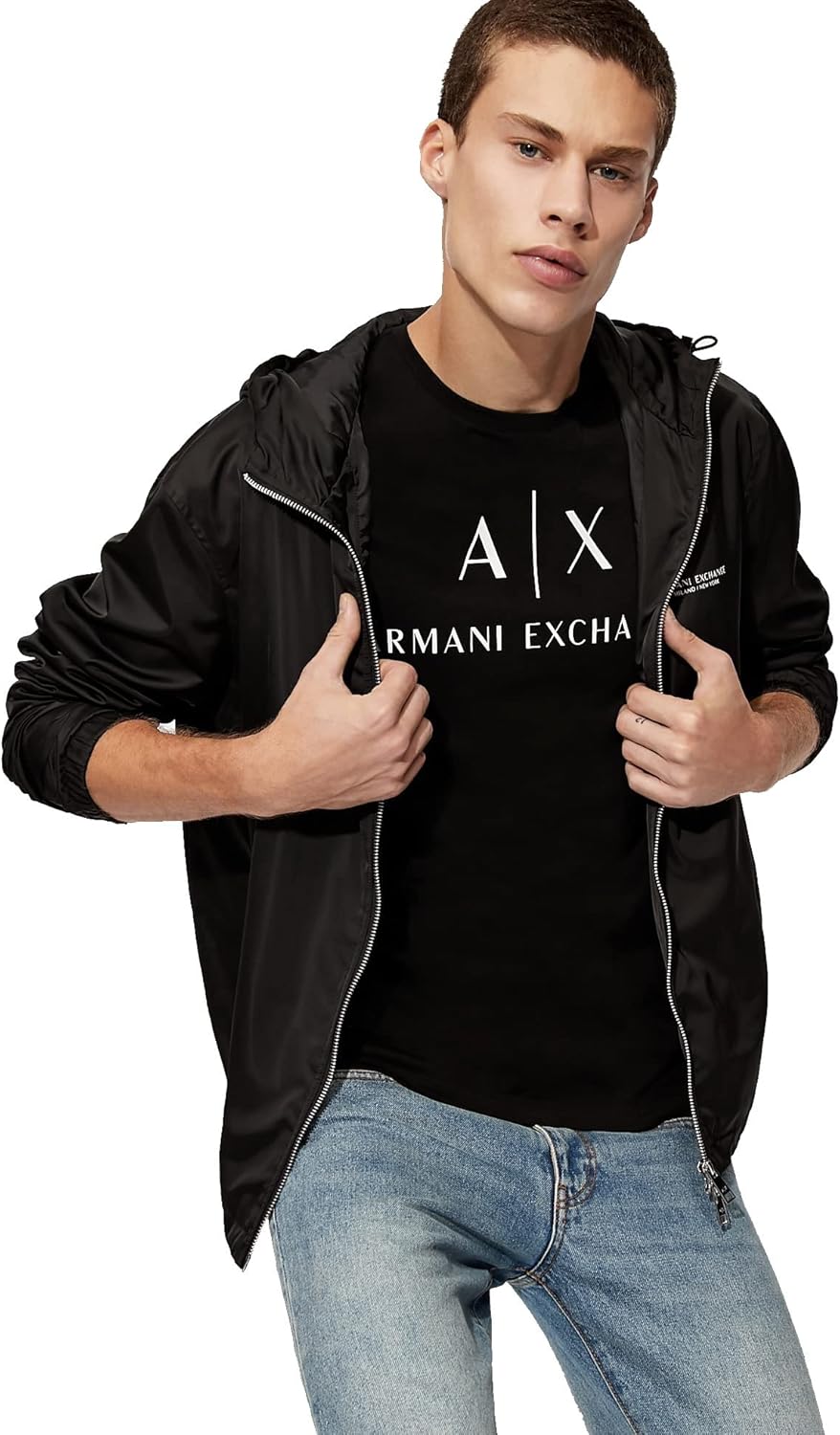 AX Armani Exchange Men's Logo Crew Neck Tee - 49% Off Designer Style