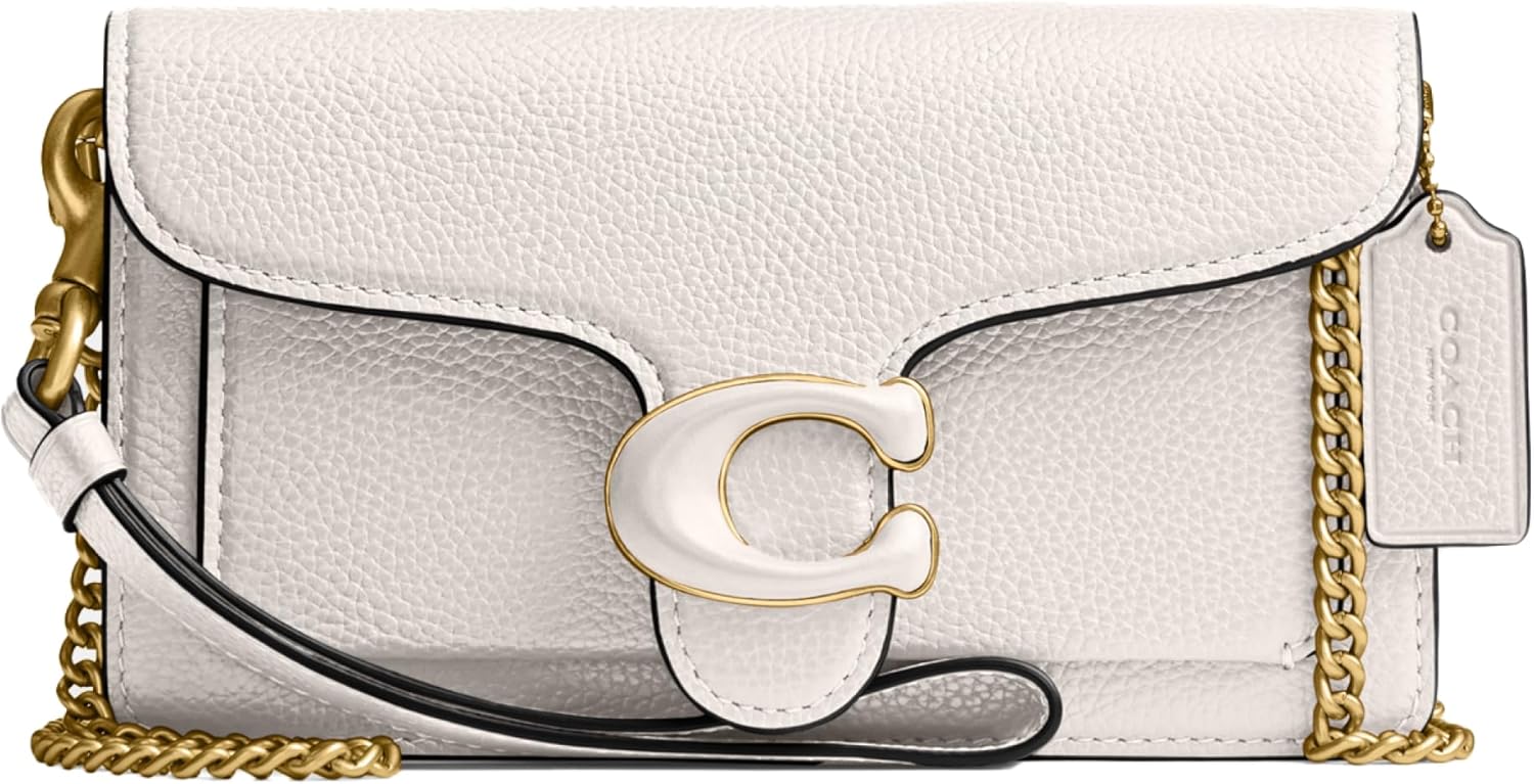 COACH Polished Pebble Tabby Wristlet - Luxury Leather Handbag